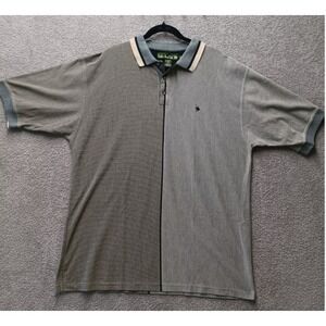 Knights of Round Table Polo Shirt Mens 2XL Y2K Colorblock Knit Short Sleeve Golf